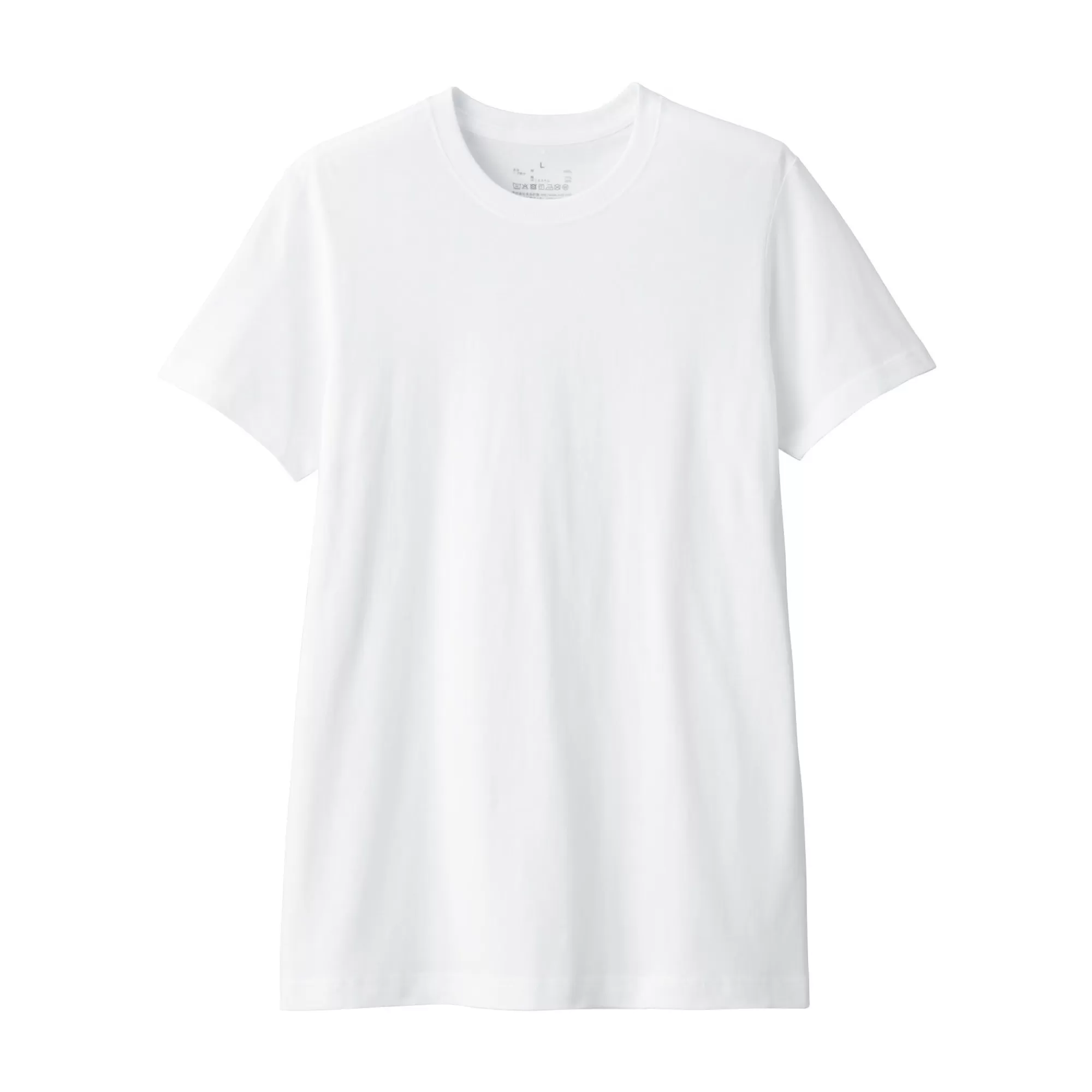 MUJI Men'S Side Seamless Jersey Crew Neck Short Sleeve T-Shirt White Online