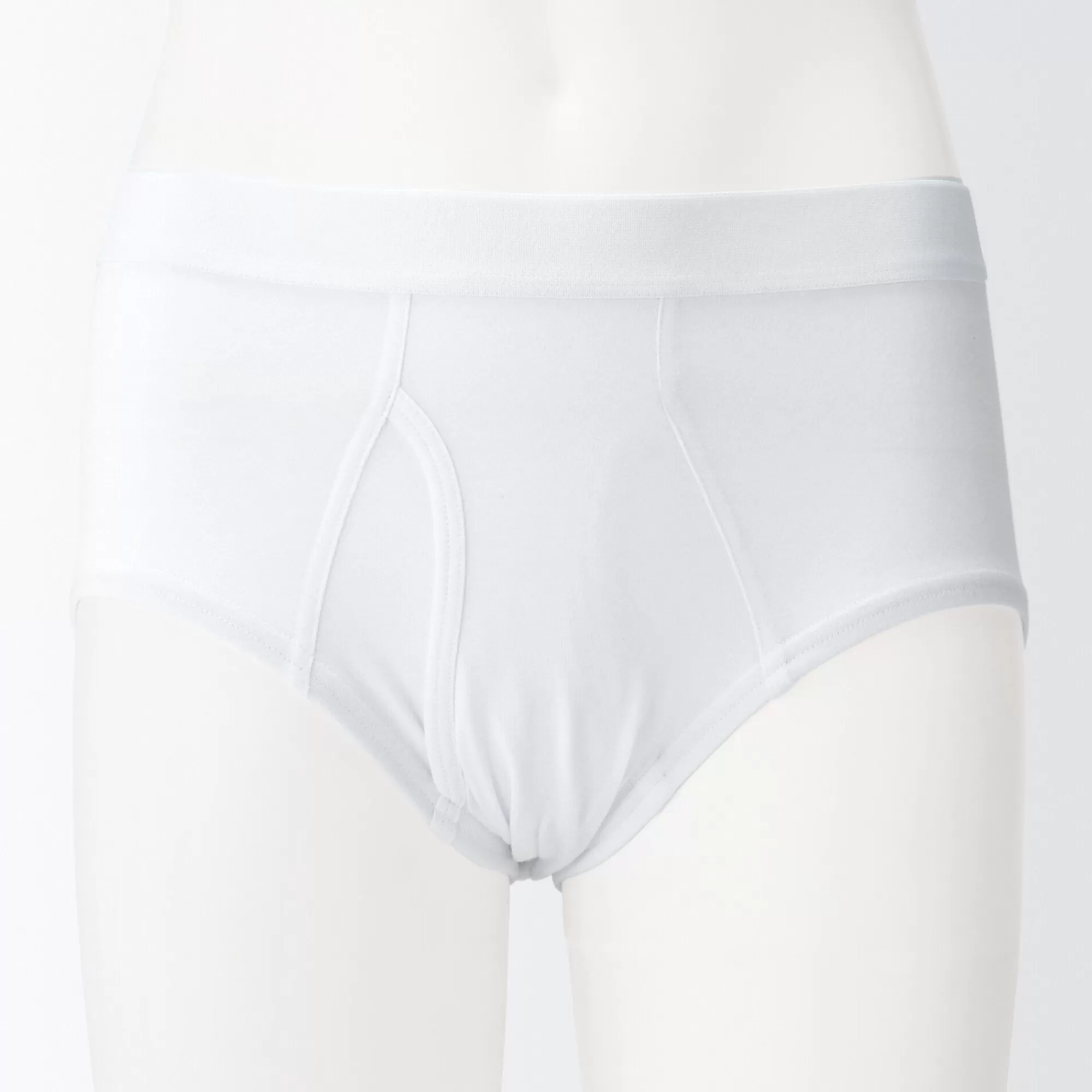 MUJI Men'S Stretch Jersey Front Open Brief Off White Flash Sale