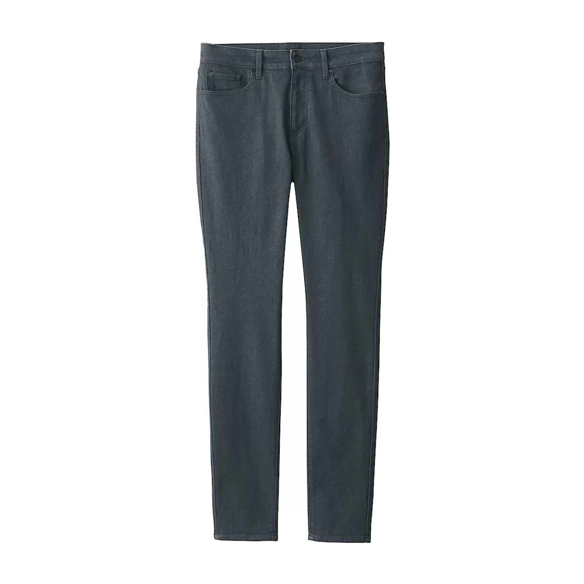 MUJI Men'S Super Stretch Denim Skinny Pants (L 30Inch / 76Cm) Charcoal Gray Flash Sale