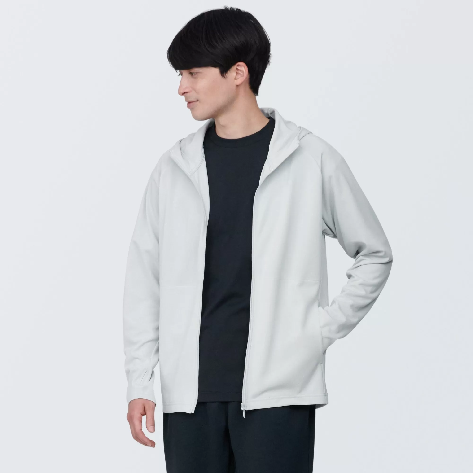 MUJI Men'S Uv Protection Quick Dry Zip Up Hoody Shop