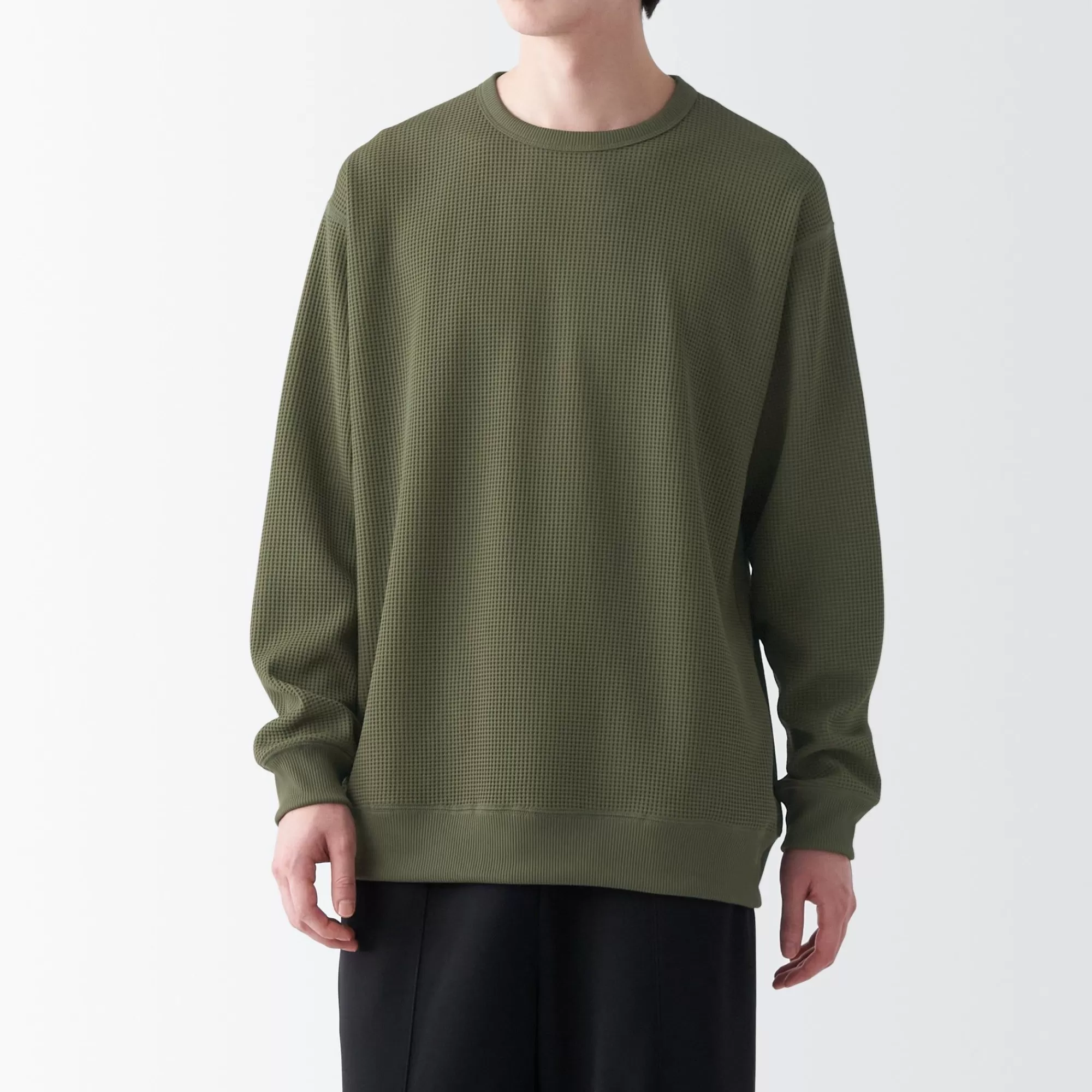 MUJI Men'S Uv Protection Waffle Long Sleeve T-Shirt Discount