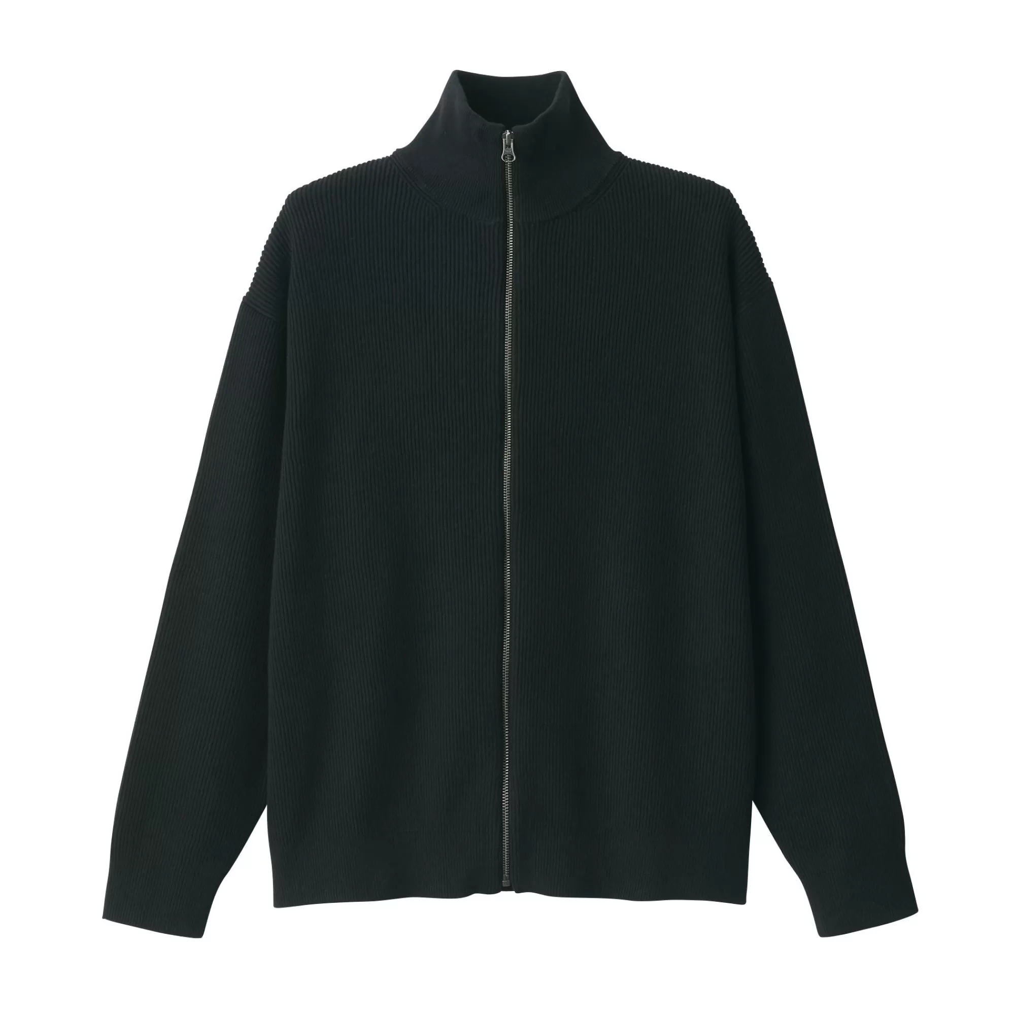 MUJI Men'S Washable Ribbed Full Zip Cardigan Sale