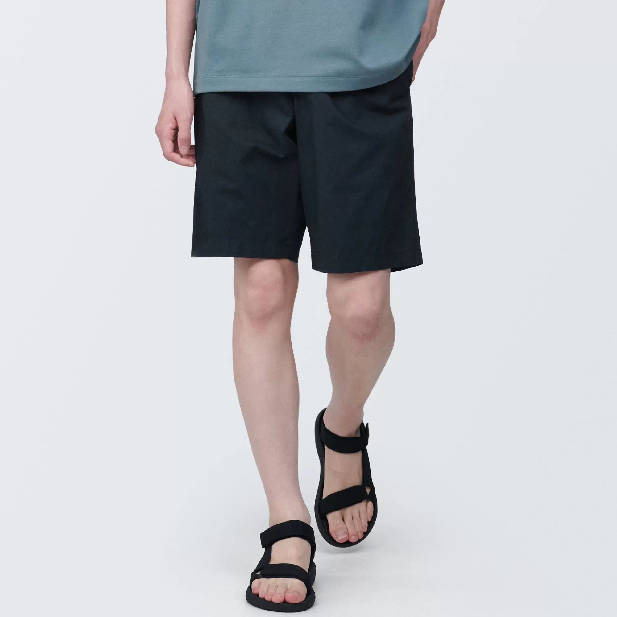 MUJI Men'S Washed Broad Easy Short Pants Sale