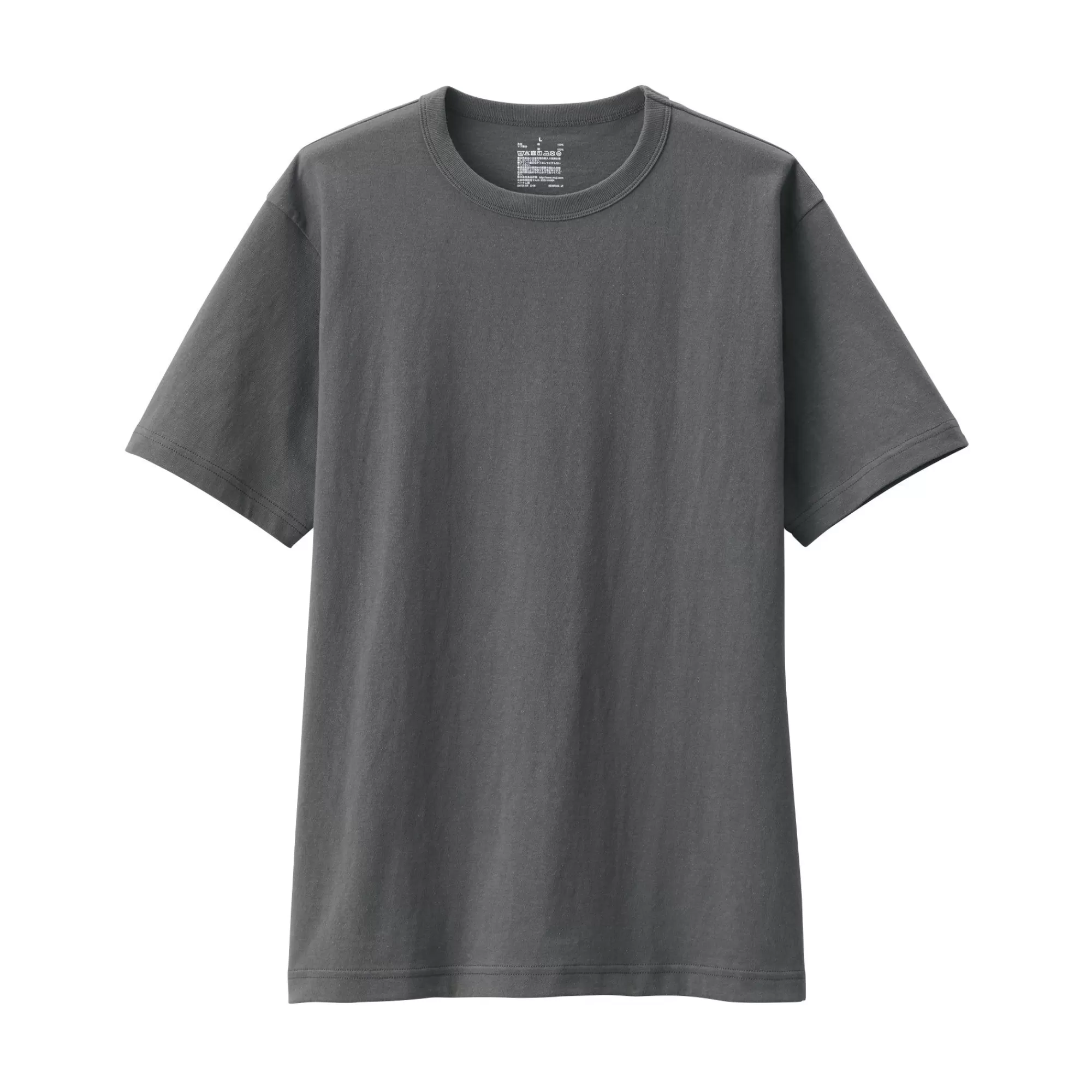 MUJI Men'S Washed Heavy Weight Crew Neck Short Sleeve T-Shirt Clearance