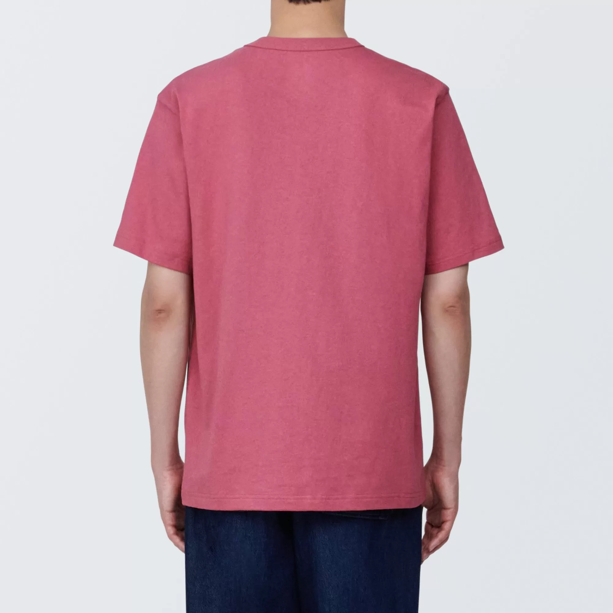 MUJI Men'S Washed Heavy Weight Crew Neck Short Sleeve T-Shirt Clearance