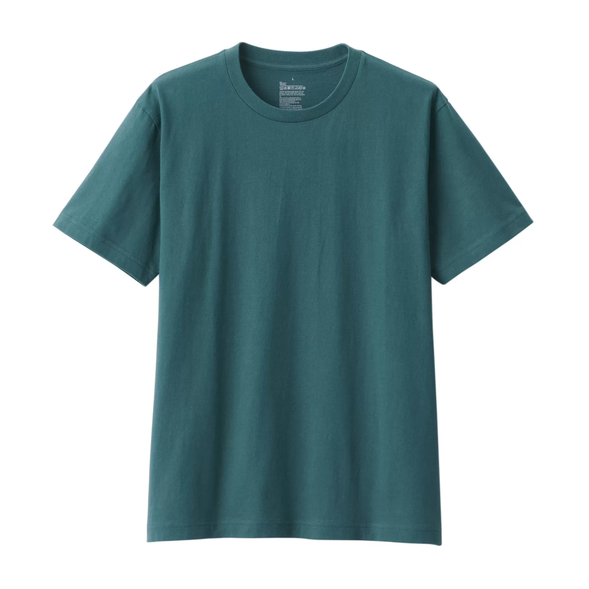 MUJI Men'S Washed Jersey Crew Neck Short Sleeve T-Shirt Store