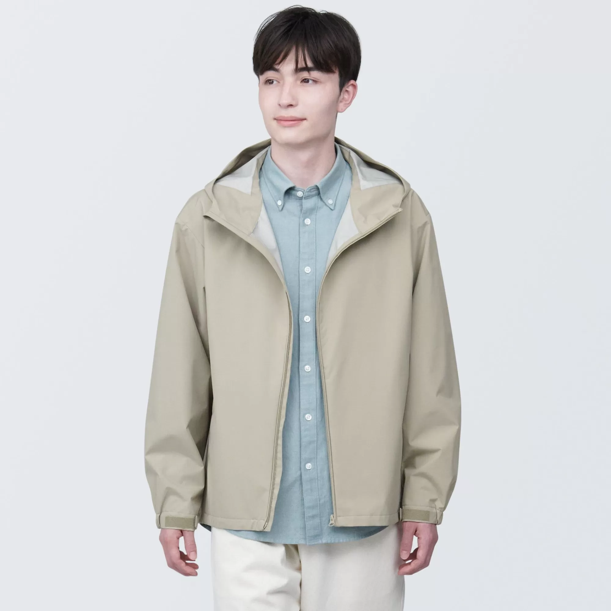 MUJI Men'S Water Repellent Hooded Jacket Flash Sale