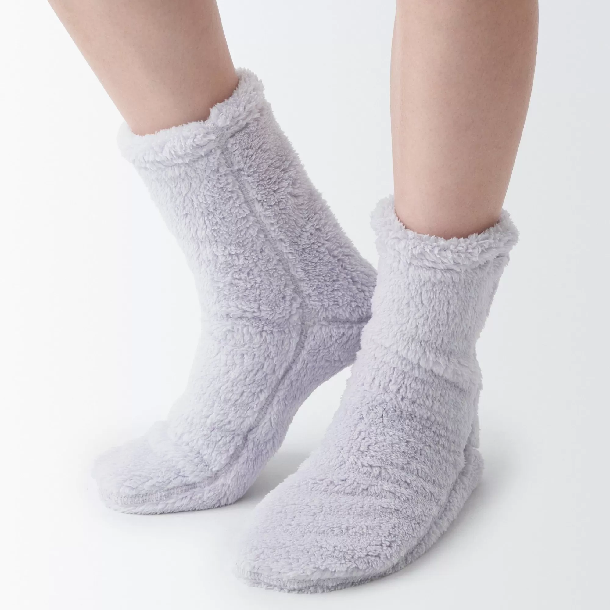 MUJI Right Angle Boa Fleece Cozy Socks Flash Sale