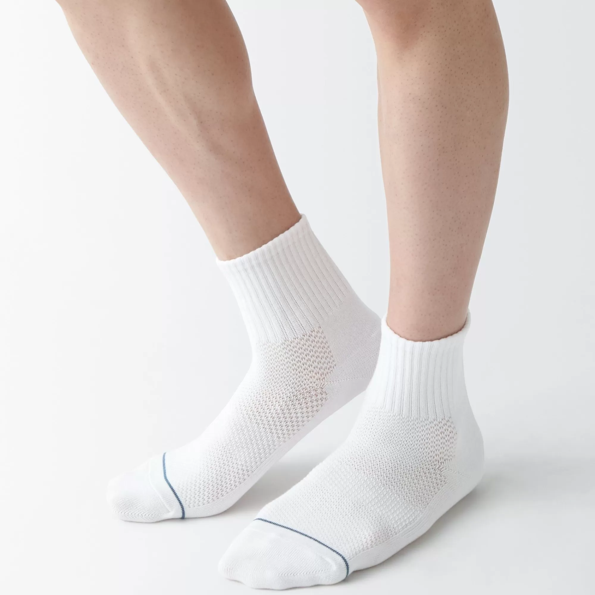 MUJI Right Angle Breathable Mesh Short Socks New