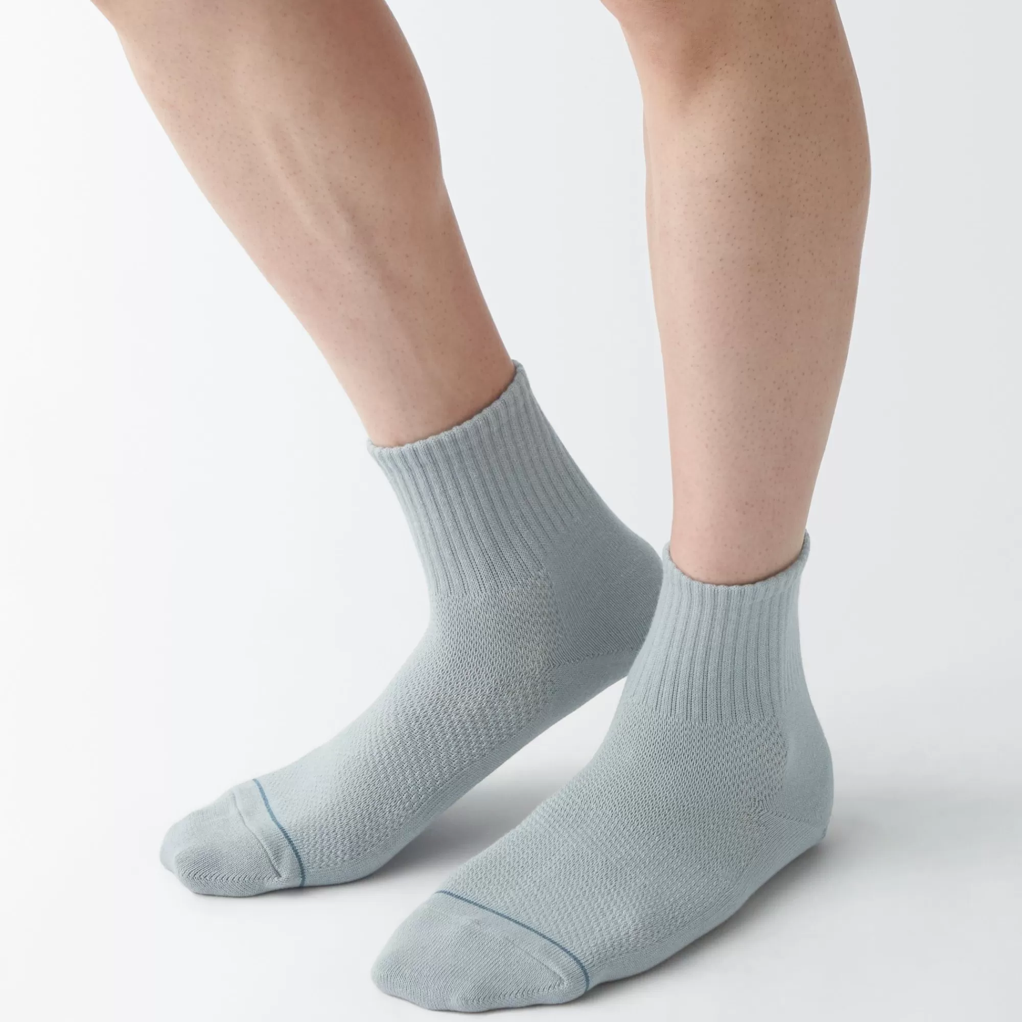 MUJI Right Angle Breathable Mesh Short Socks New