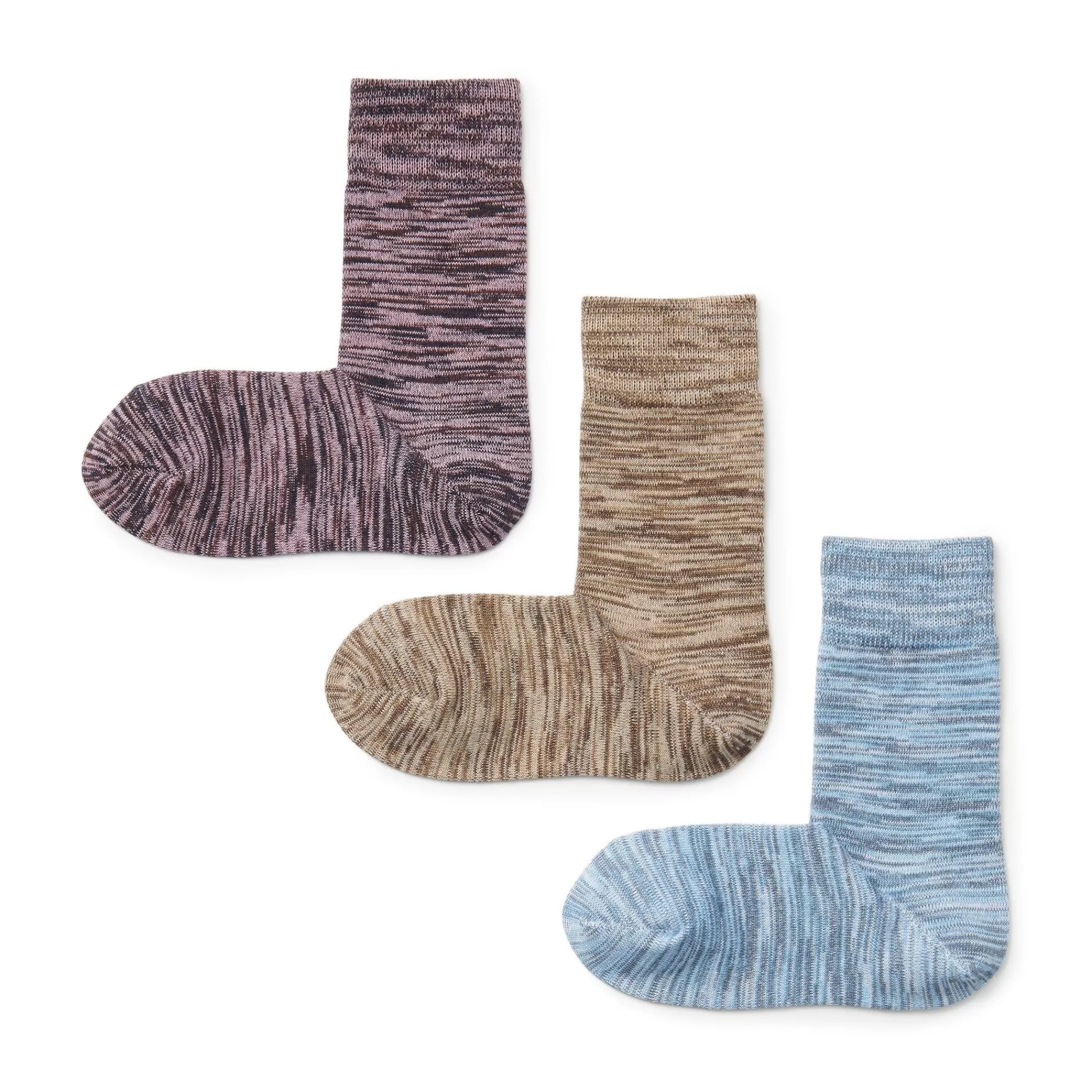 MUJI Right Angle Excess Yarn 3 Pair Socks Fashion