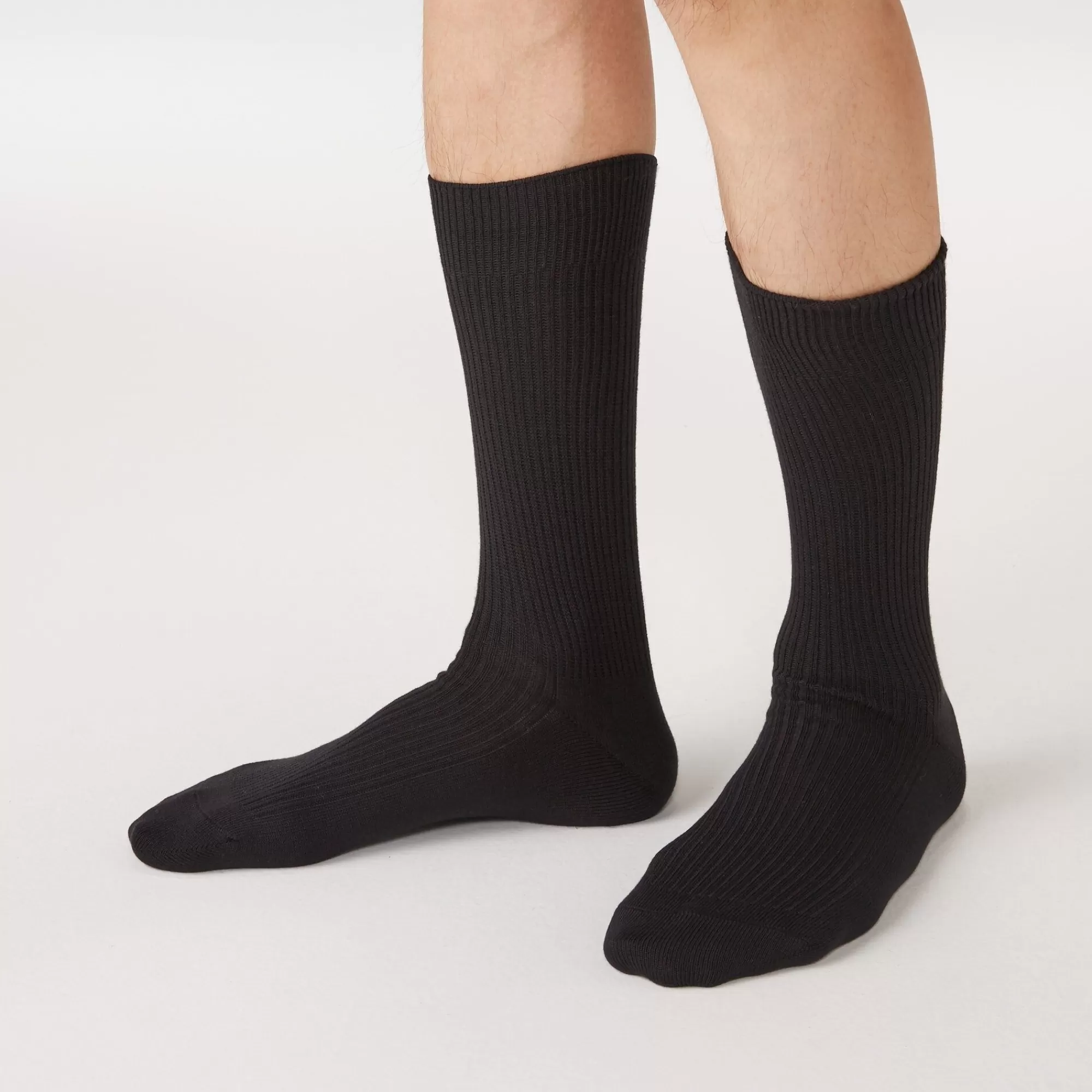 MUJI Right Angle Ribbed Socks Fashion