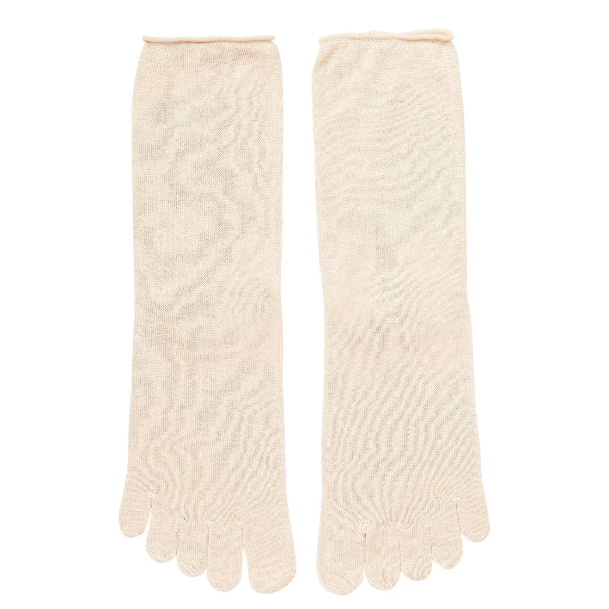 MUJI Right Angle Silk Blend 5-Toe Socks - 24.0Cm (Us W7.5/M6) Best