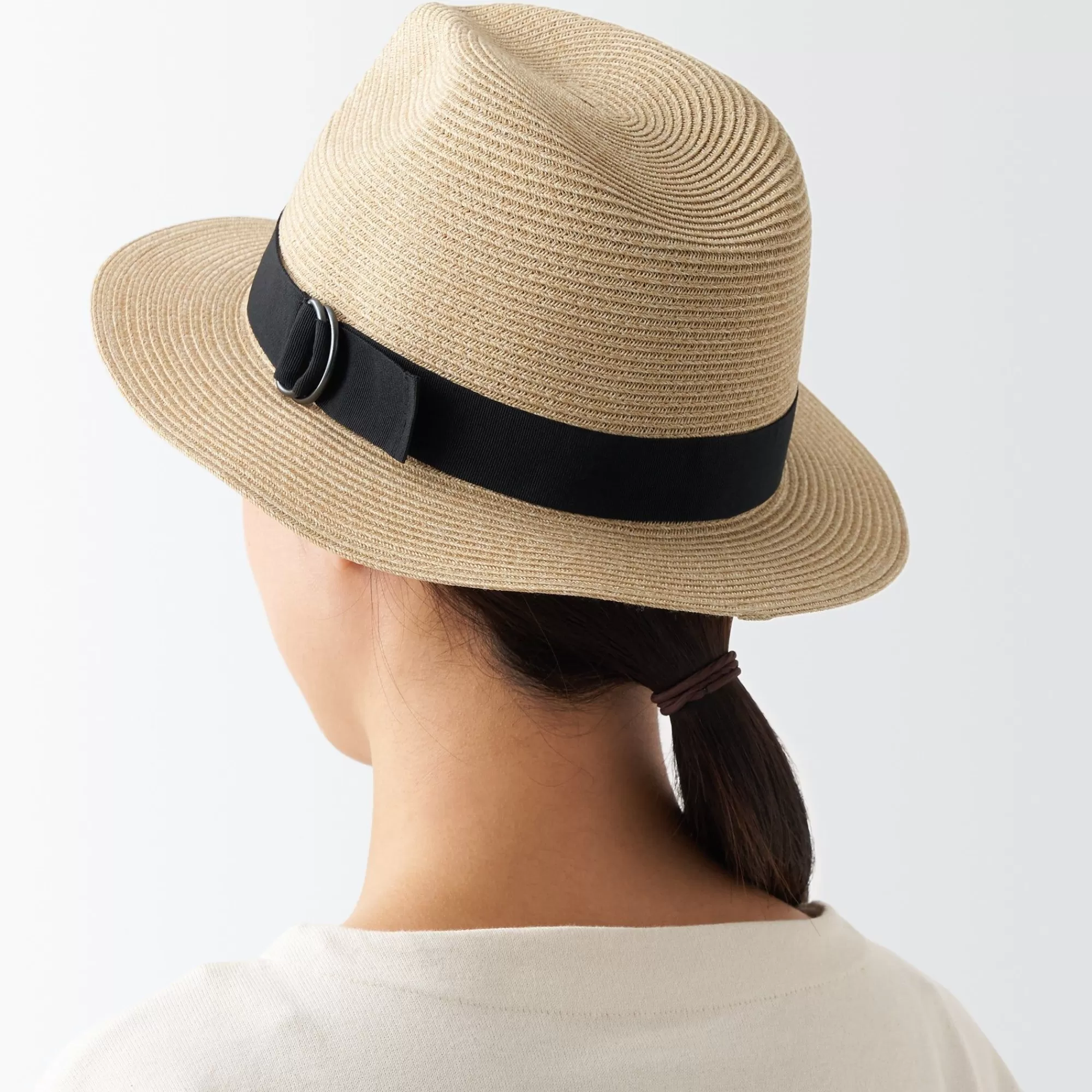 MUJI Uv Cut Washable Fedora Hat Beige Cheap