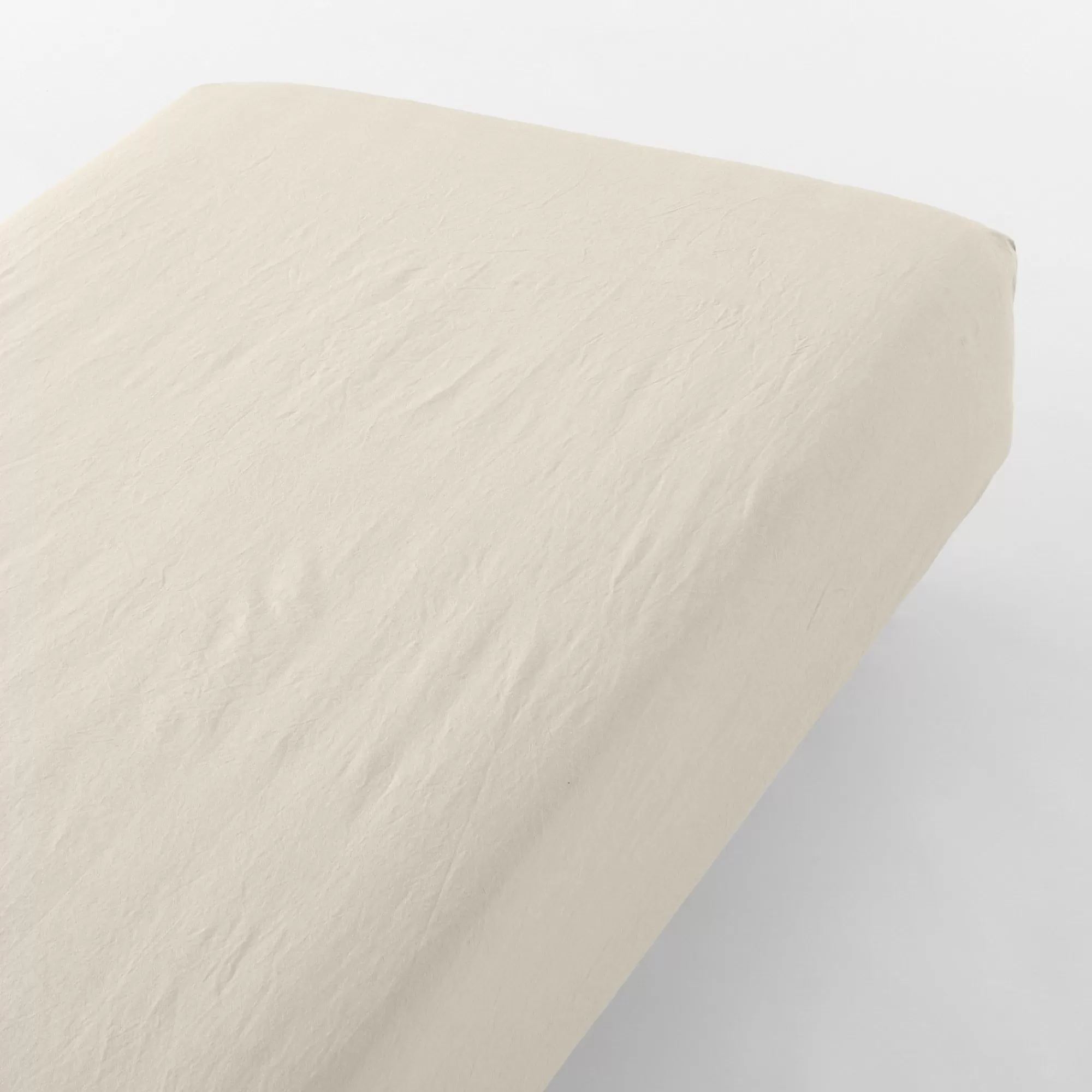 MUJI Washed Cotton Fitted Sheet Best Sale