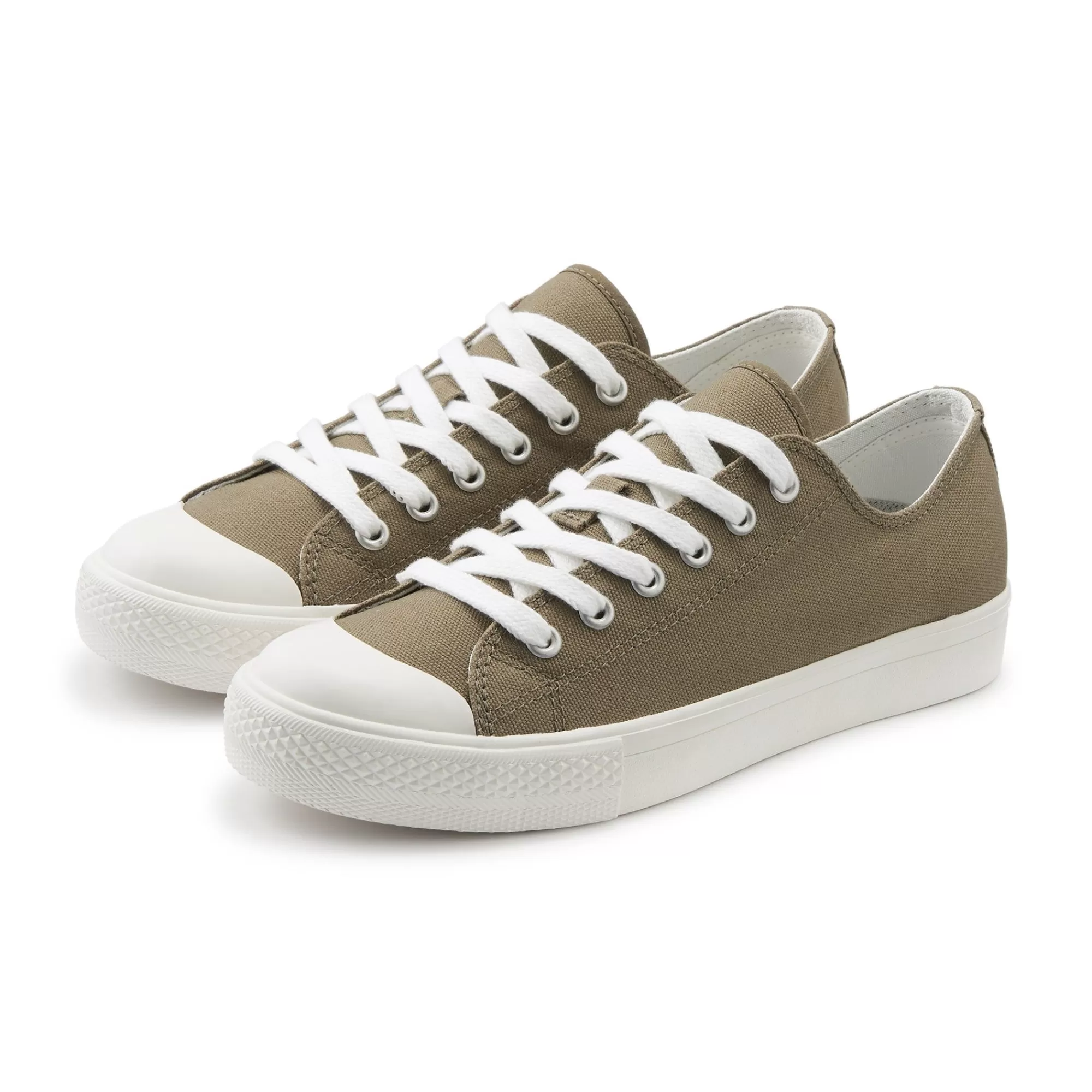 MUJI Water Repellent Cushioned Sneakers With Laces Olive Green Best