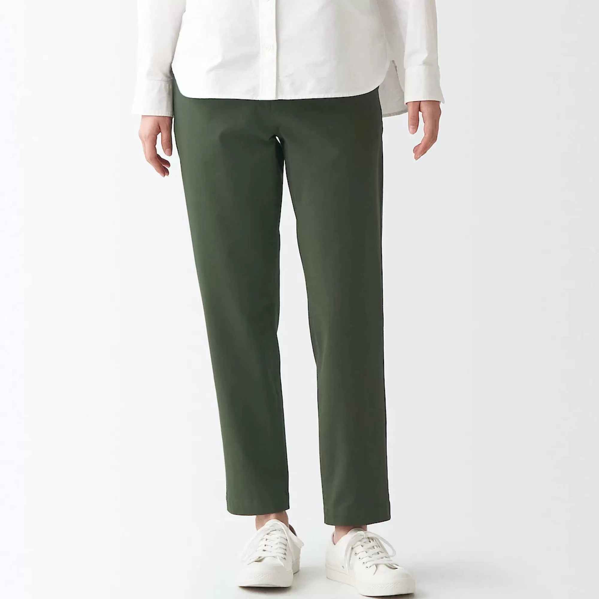 MUJI Women'S 4-Way Stretch Chino Slim Tapered Pants (L 30Inch / 75Cm) Flash Sale