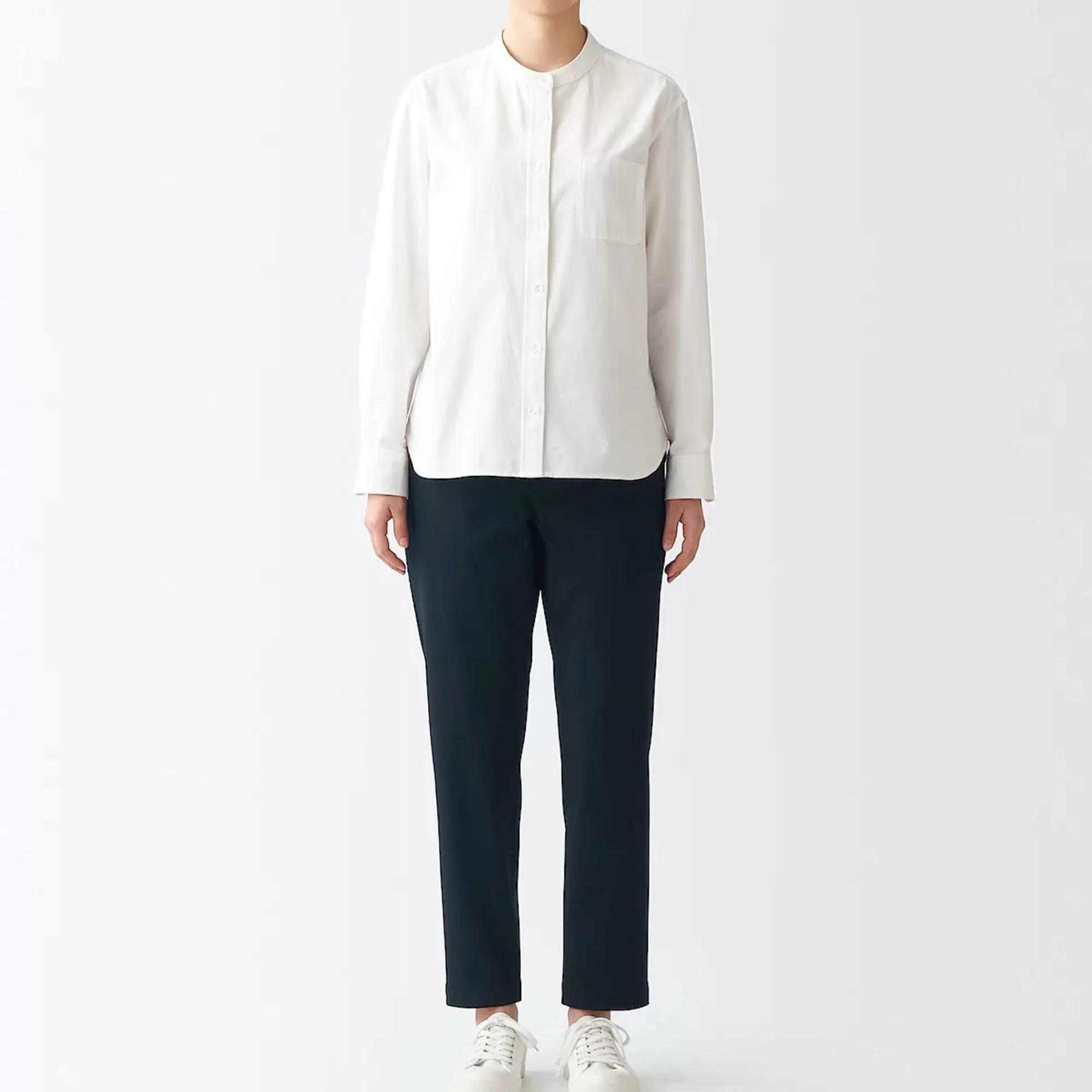 MUJI Women'S 4-Way Stretch Chino Slim Tapered Pants (L 30Inch / 75Cm) Flash Sale