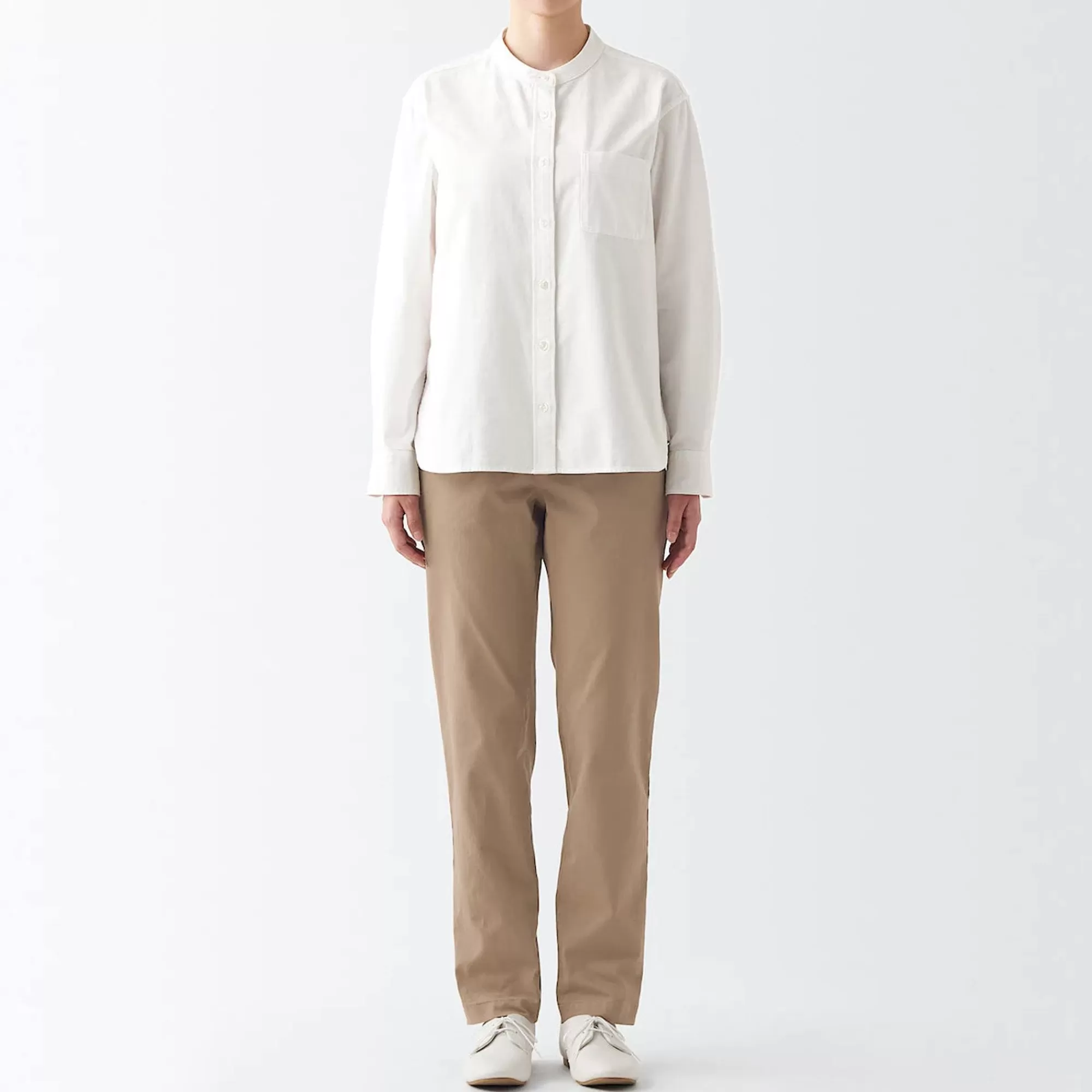 MUJI Women'S 4-Way Stretch Chino Slim Tapered Pants (L 32Inch / 82Cm) New