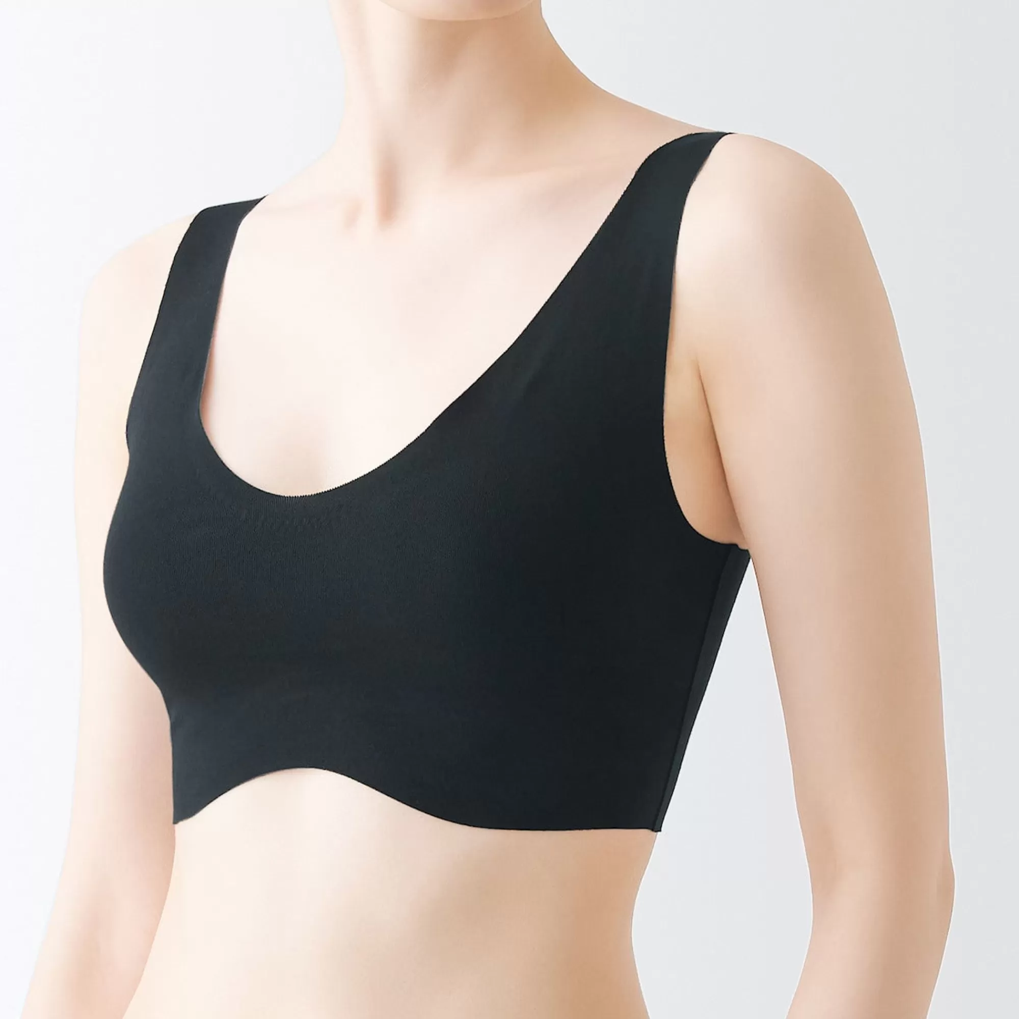 MUJI Women'S Complete Seamless Cotton Half Top Bra Outlet