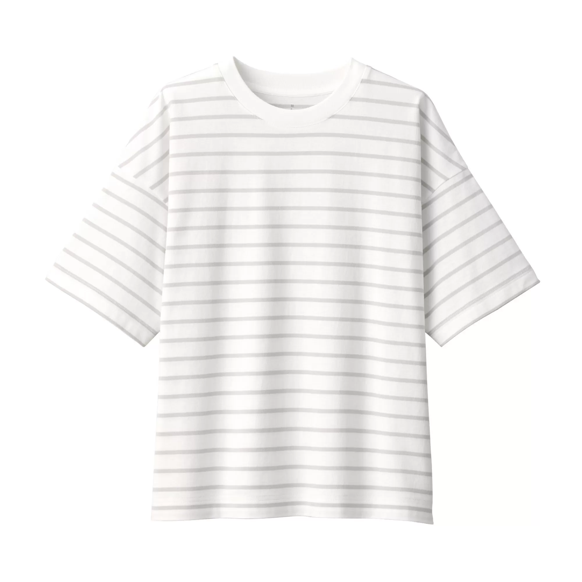 MUJI Women'S Crew Neck Short Sleeve Striped T-Shirt Hot