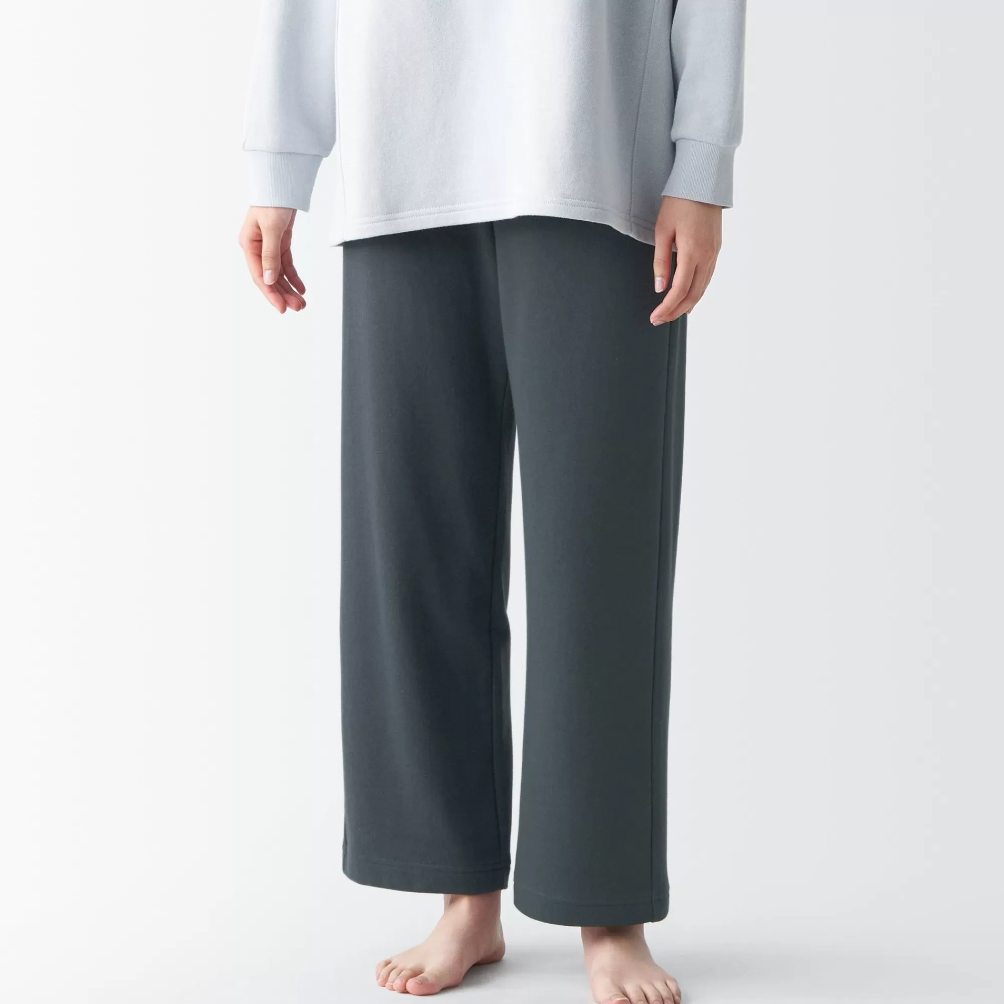 MUJI Women'S French Terry Straight Pants Cheap