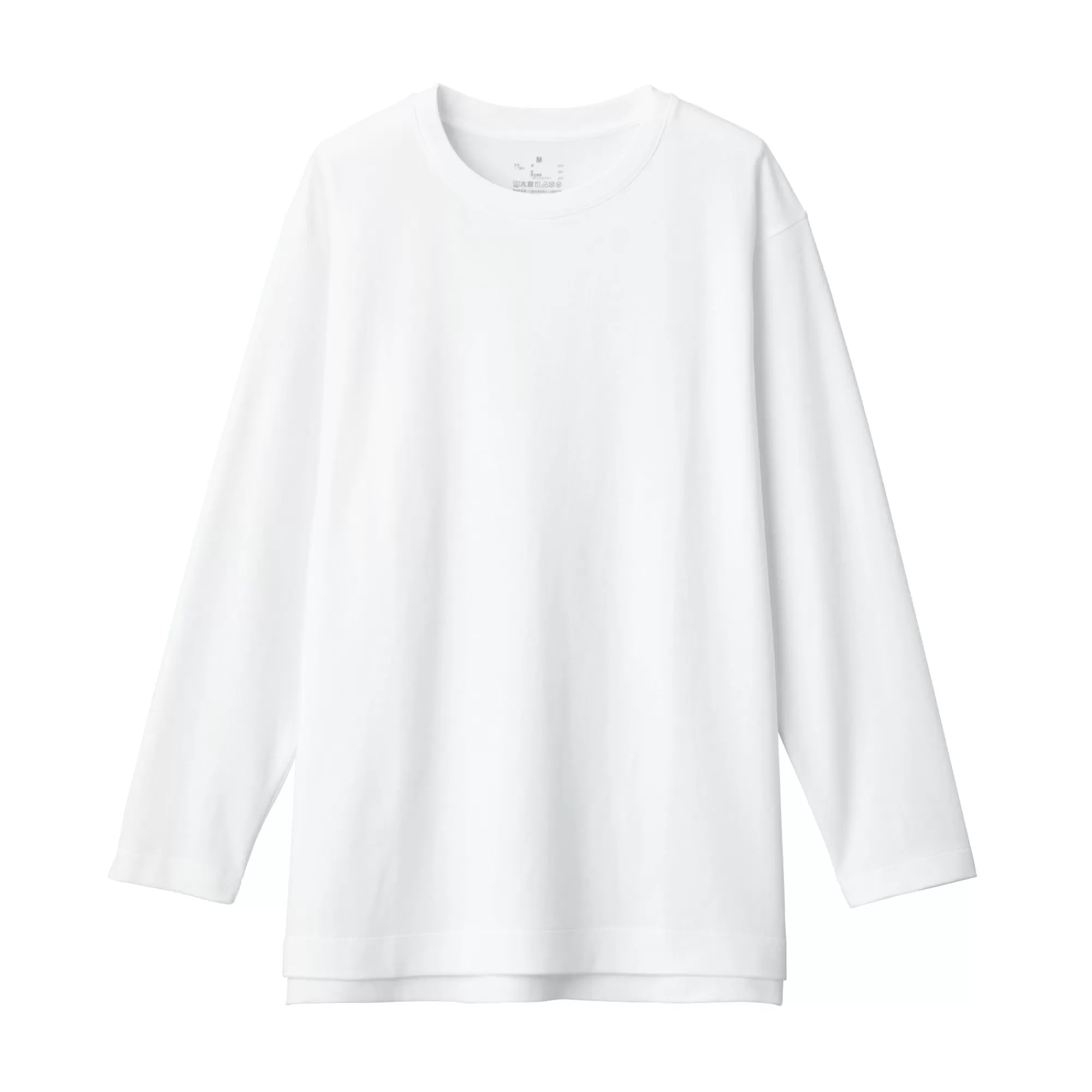 MUJI Women'S Interlock Long Length L/S T-Shirt Fashion