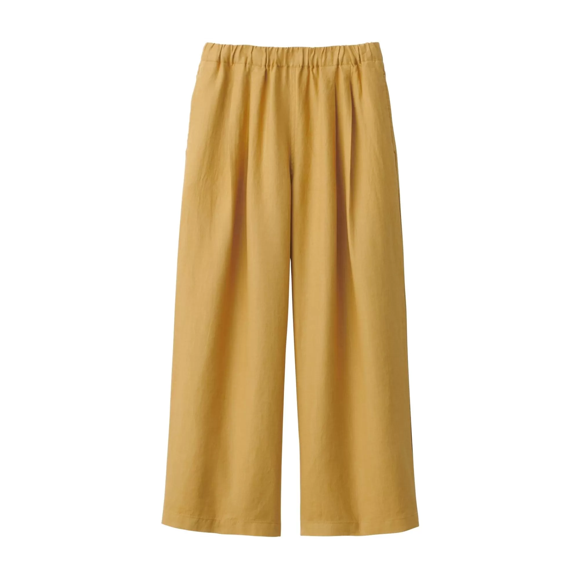 MUJI Women'S Linen Easy Wide Pants Flash Sale