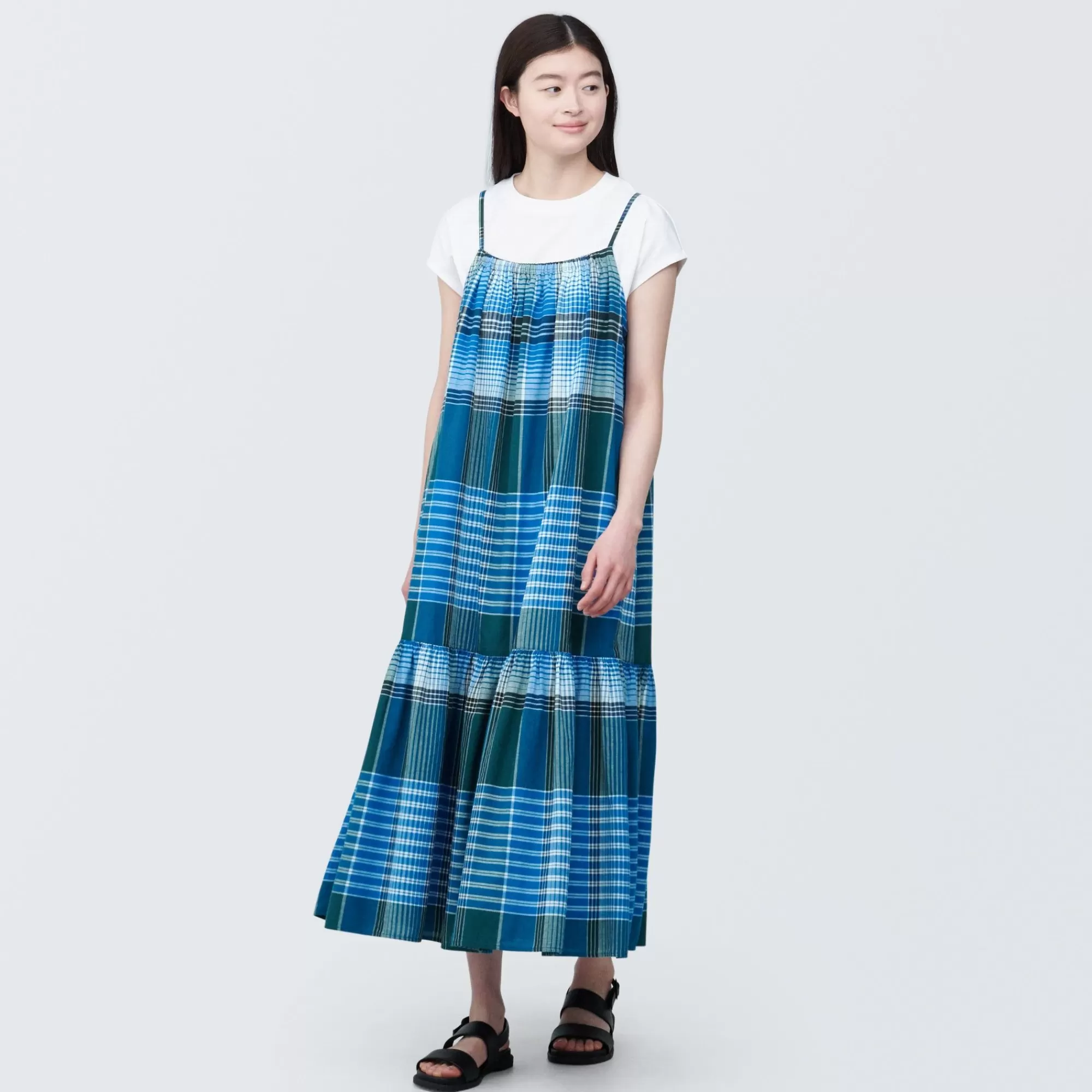 MUJI Women'S Madras Check Camisole Dress Online