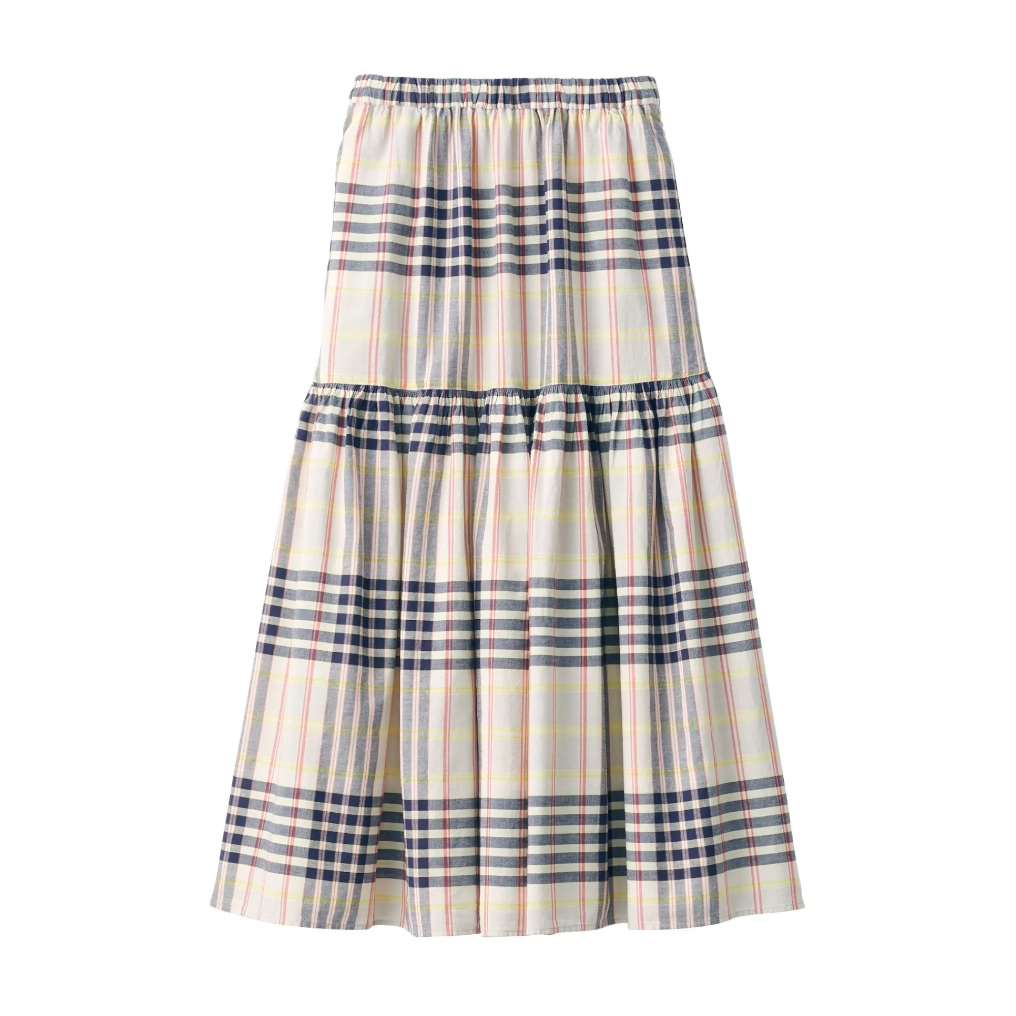 MUJI Women'S Madras Check Flared Skirt Outlet