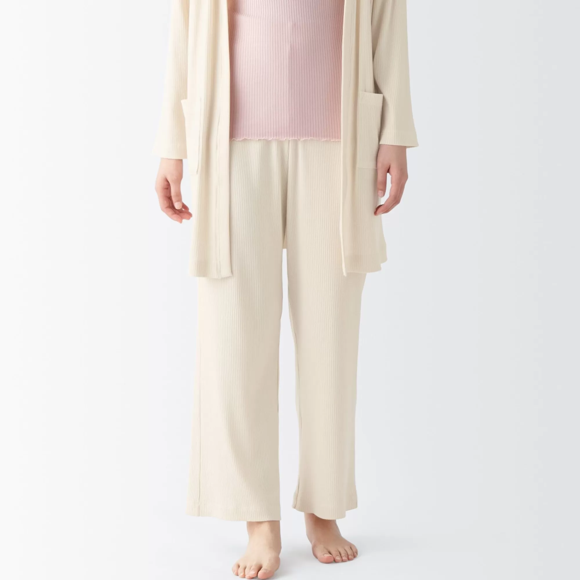 MUJI Women'S Smooth Ribbed Long Pants Store