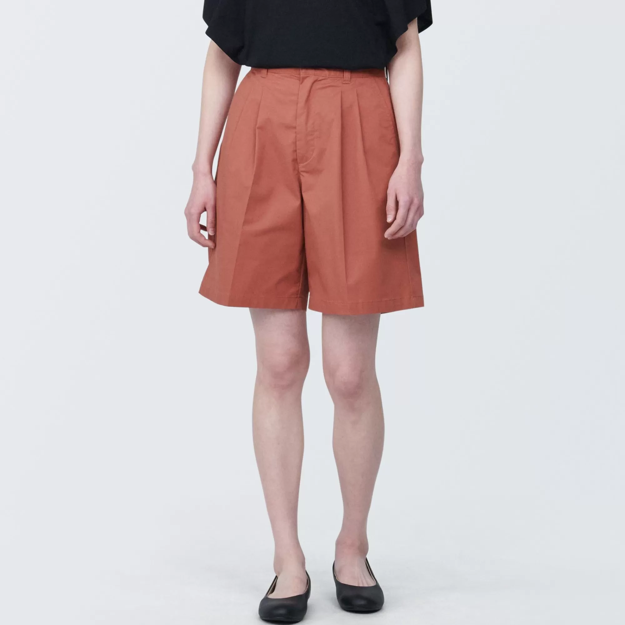 MUJI Women'S Stretch Pleated Shorts Shop