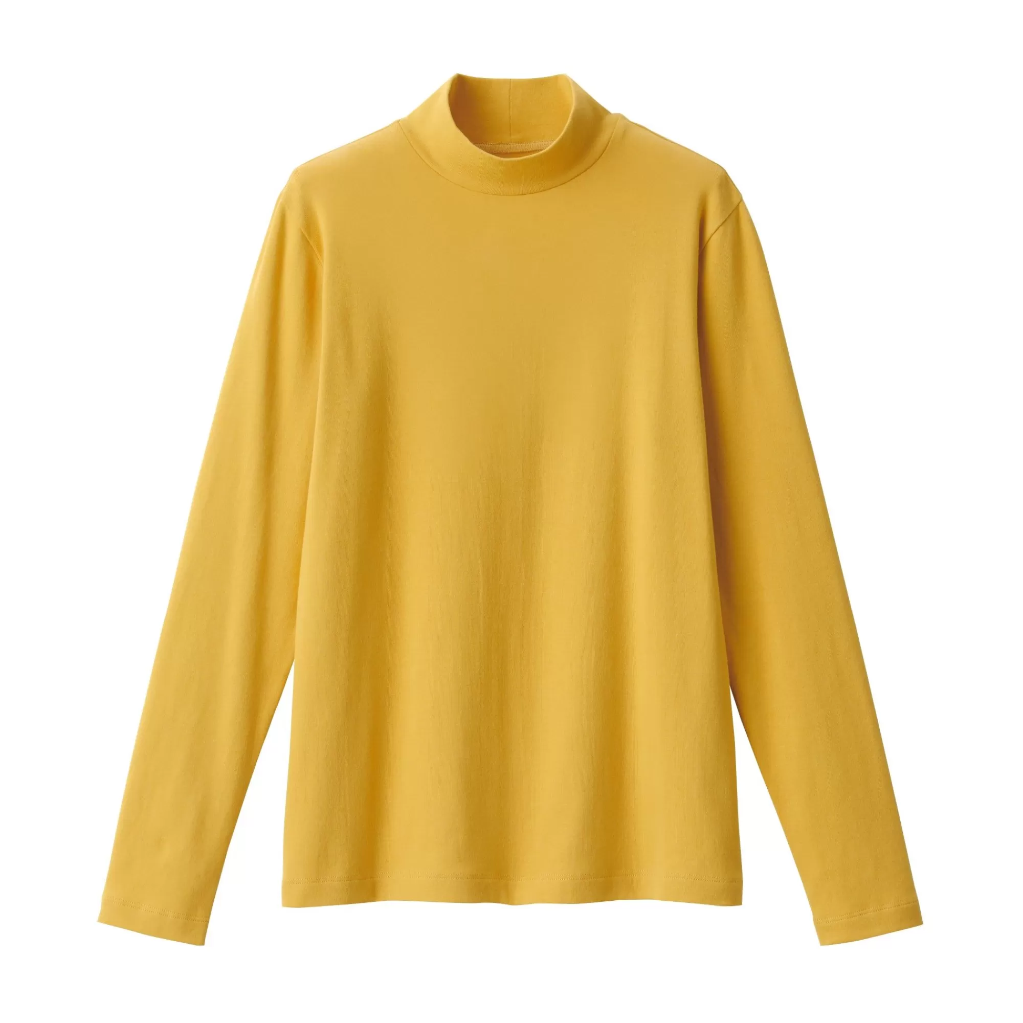 MUJI Women'S Stretch Ribbed Mock Neck Long Sleeve T-Shirt Clearance