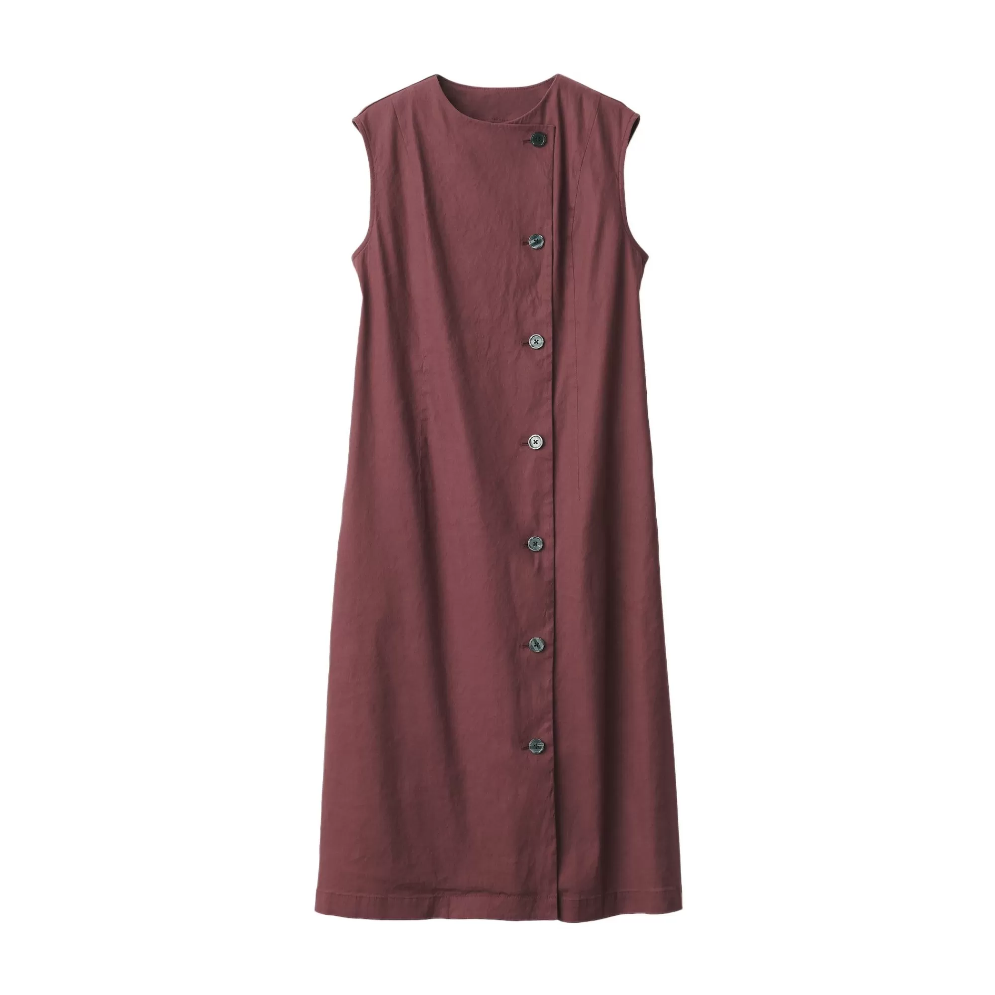 MUJI Women'S Stretchy Hemp Mix Gilet Dress Best