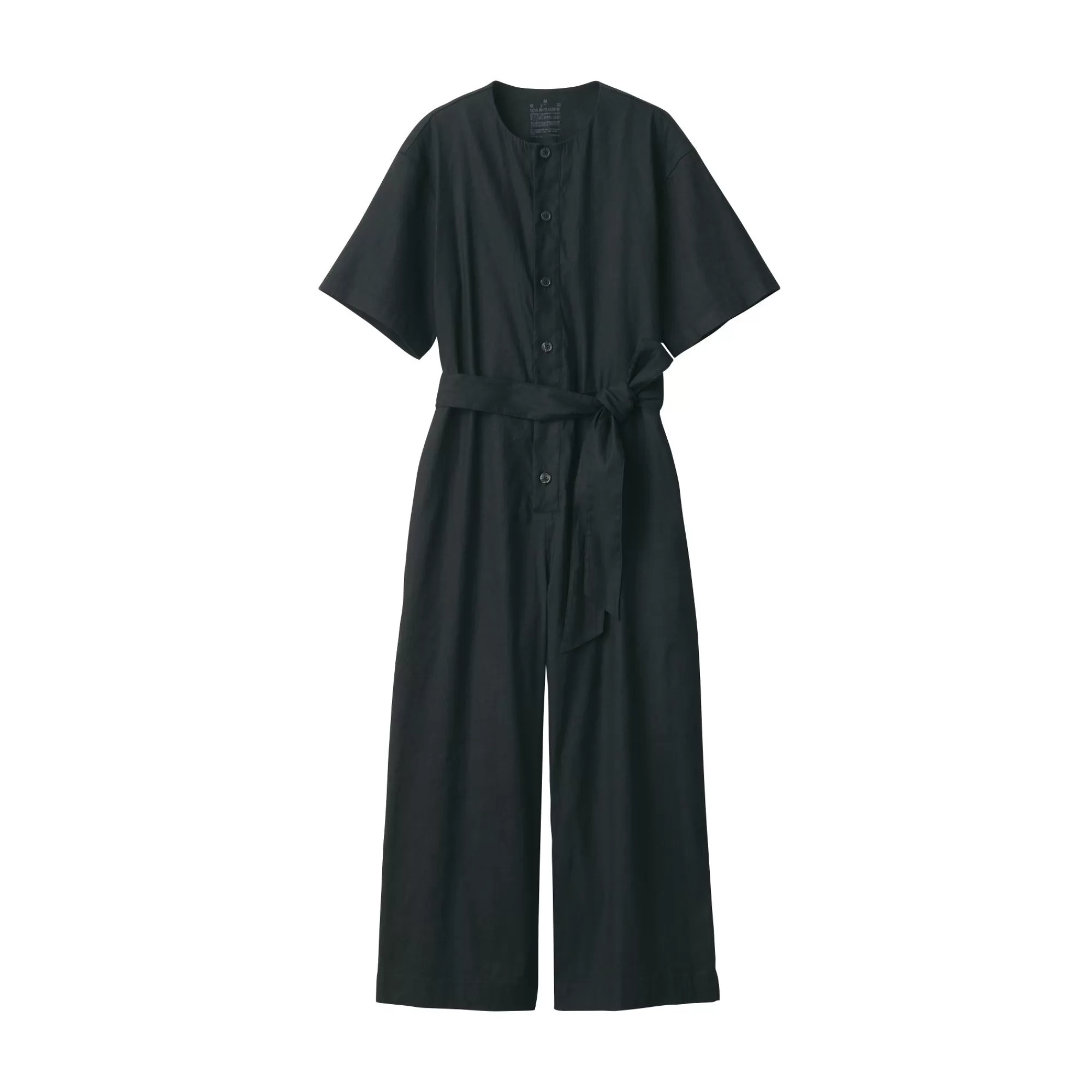 MUJI Women'S Stretchy Hemp Mix Jumpsuit Clearance