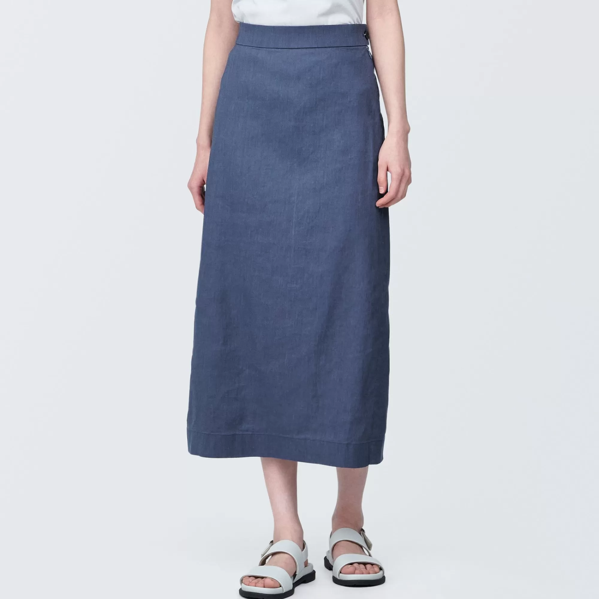 MUJI Women'S Stretchy Hemp Mix Straight Skirt Sale