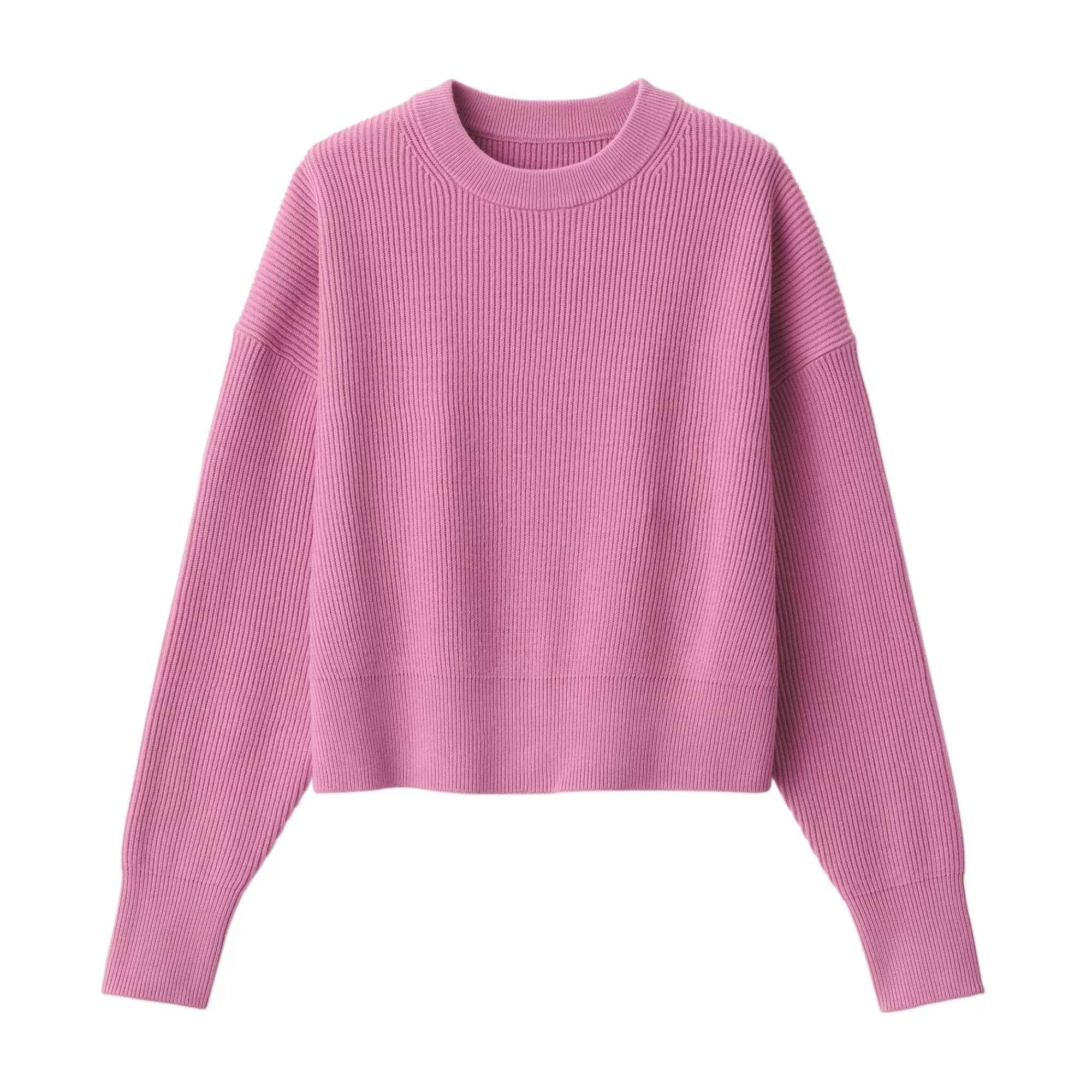 MUJI Women'S Washable Rib Knit Short Sweater Outlet