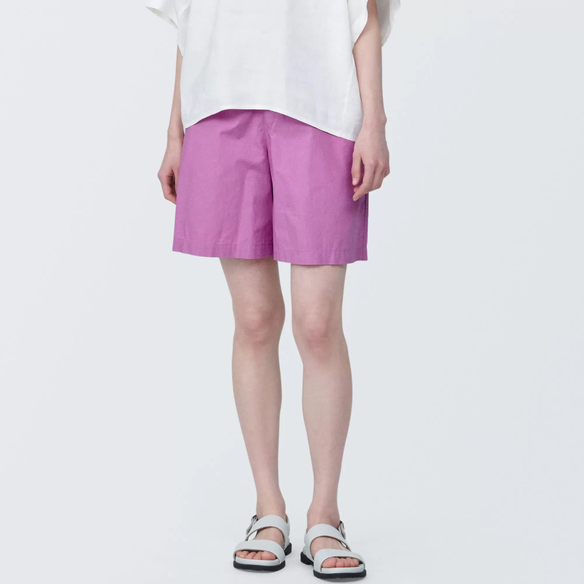 MUJI Women'S Washed Broadcloth Short Pants Shop